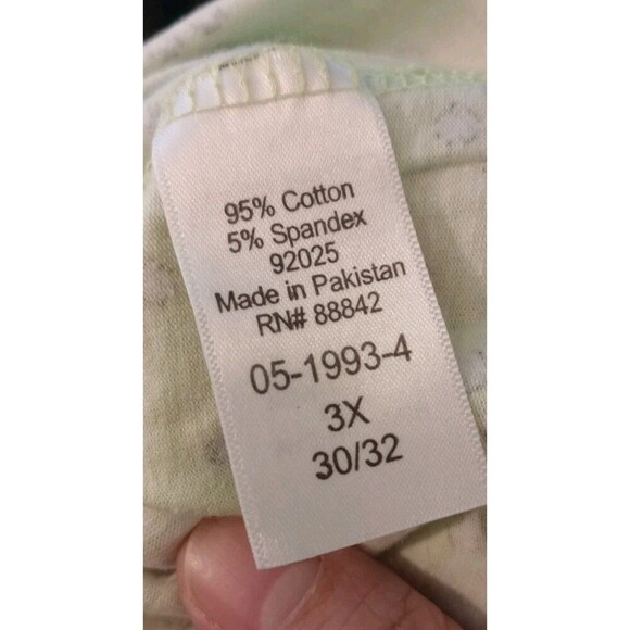 Woman Within Sleeveless V-Neck‎ Stretch Cotton Empire Waist Yellow/Green 3X - Picture 4 of 4